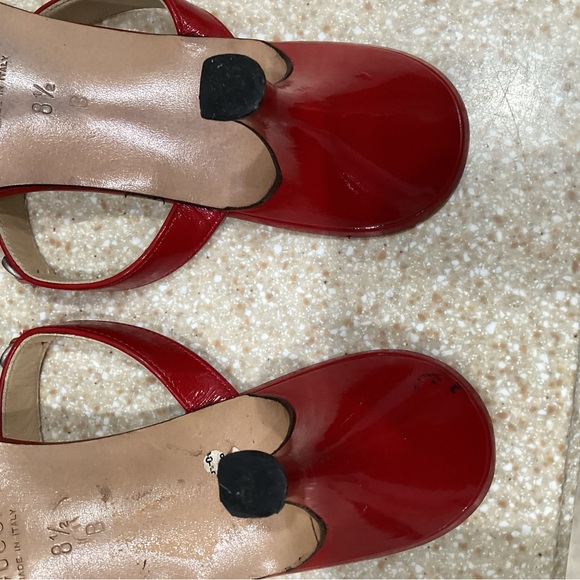 Authentic Gucci Kitten heel sandals red Size 8 1/2 - Picture 8 of 12